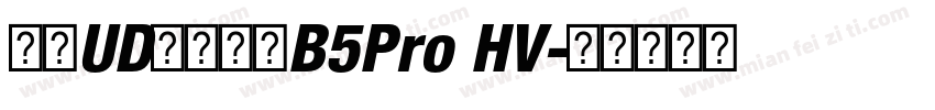 文鼎UD晶熙黑體B5Pro HV字体转换